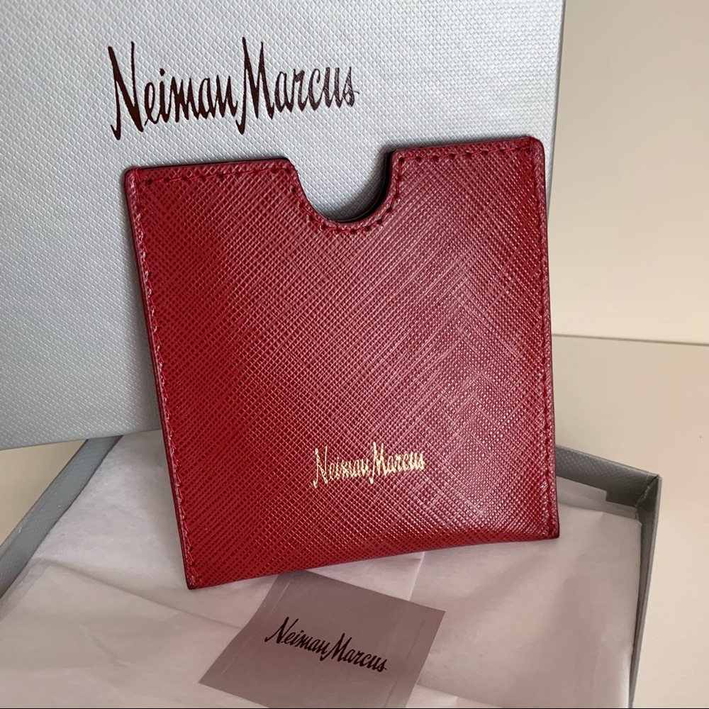 Saffiano leather card and cash case